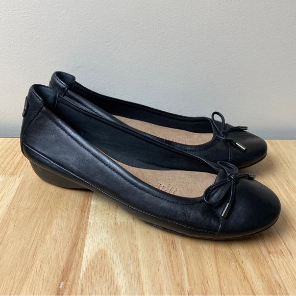 DIANA FERRARI SUPERSOFT 'Embark' Black Leather Ballet Flats Flat Shoes Size 8 C - Picture 3 of 11